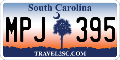 SC license plate MPJ395
