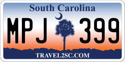 SC license plate MPJ399