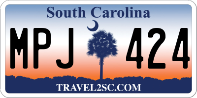 SC license plate MPJ424