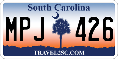 SC license plate MPJ426