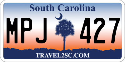 SC license plate MPJ427
