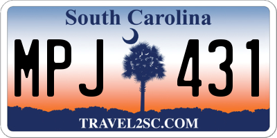 SC license plate MPJ431