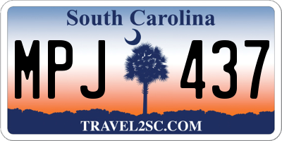 SC license plate MPJ437