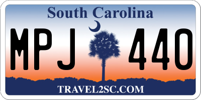 SC license plate MPJ440