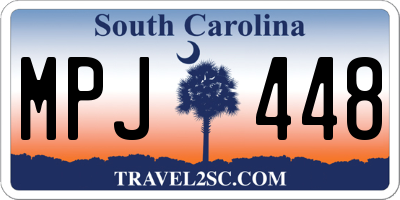 SC license plate MPJ448