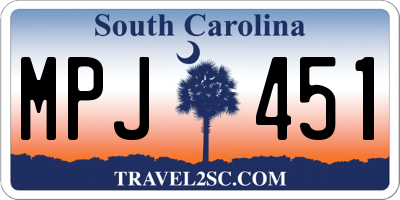 SC license plate MPJ451