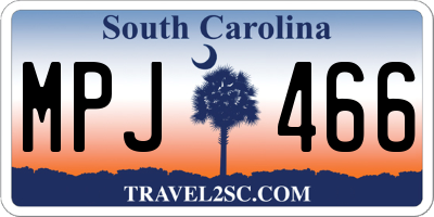 SC license plate MPJ466