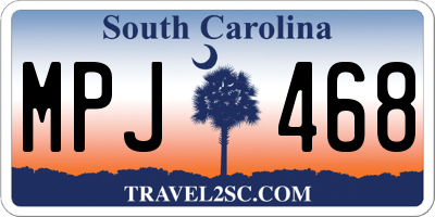 SC license plate MPJ468