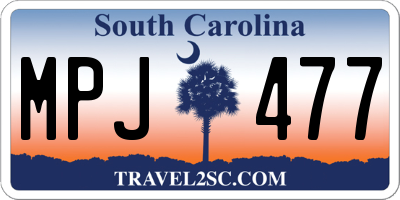SC license plate MPJ477