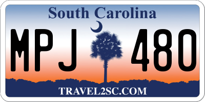 SC license plate MPJ480