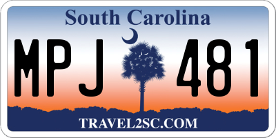 SC license plate MPJ481