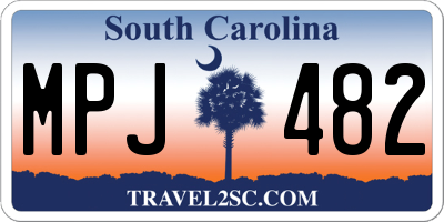 SC license plate MPJ482