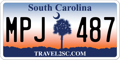 SC license plate MPJ487