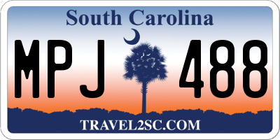 SC license plate MPJ488