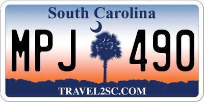 SC license plate MPJ490