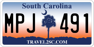 SC license plate MPJ491