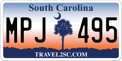 SC license plate MPJ495