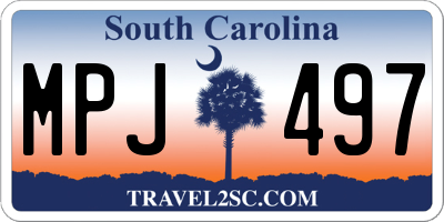 SC license plate MPJ497