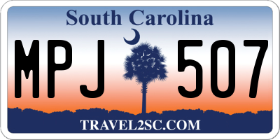 SC license plate MPJ507