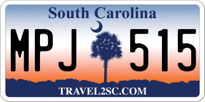 SC license plate MPJ515