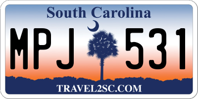 SC license plate MPJ531