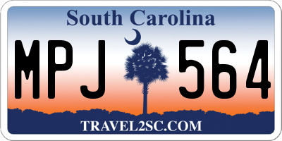 SC license plate MPJ564