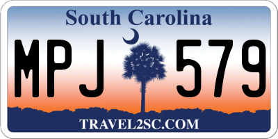 SC license plate MPJ579
