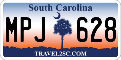 SC license plate MPJ628