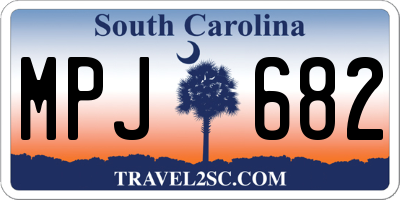 SC license plate MPJ682