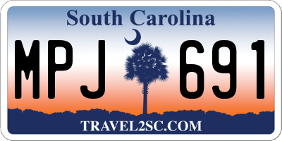 SC license plate MPJ691