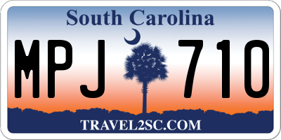 SC license plate MPJ710