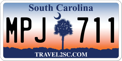 SC license plate MPJ711