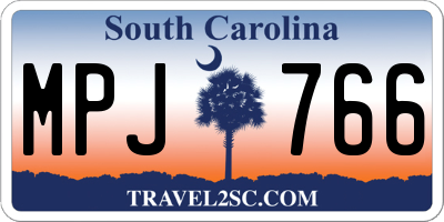 SC license plate MPJ766
