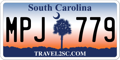 SC license plate MPJ779