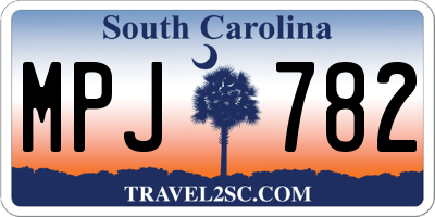 SC license plate MPJ782