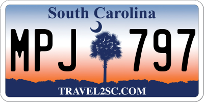 SC license plate MPJ797