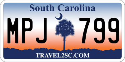 SC license plate MPJ799