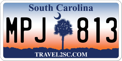 SC license plate MPJ813