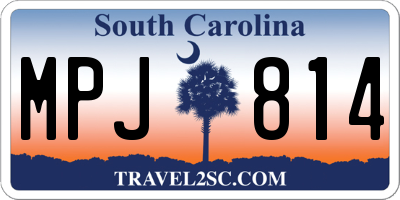 SC license plate MPJ814