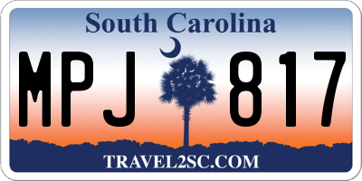 SC license plate MPJ817