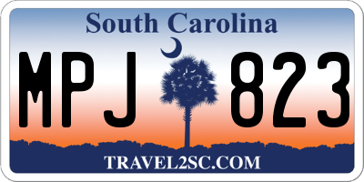 SC license plate MPJ823