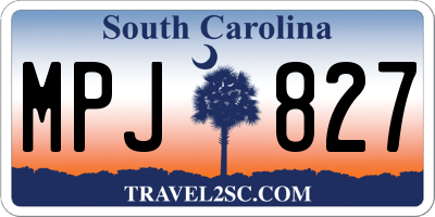 SC license plate MPJ827