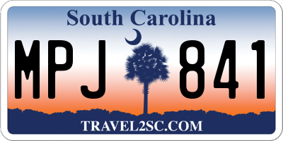 SC license plate MPJ841