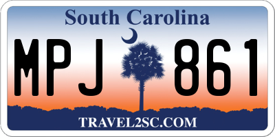 SC license plate MPJ861