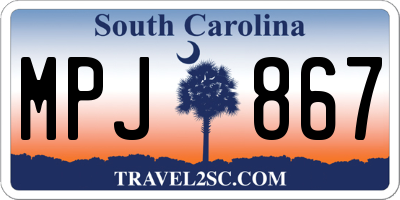 SC license plate MPJ867