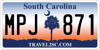 SC license plate MPJ871