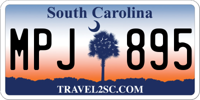 SC license plate MPJ895