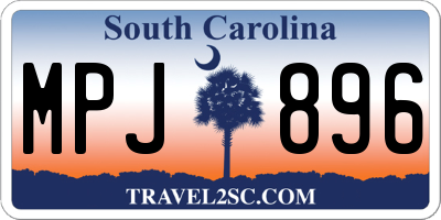 SC license plate MPJ896
