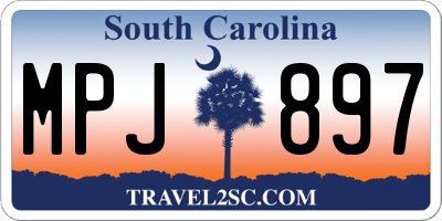 SC license plate MPJ897