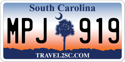 SC license plate MPJ919